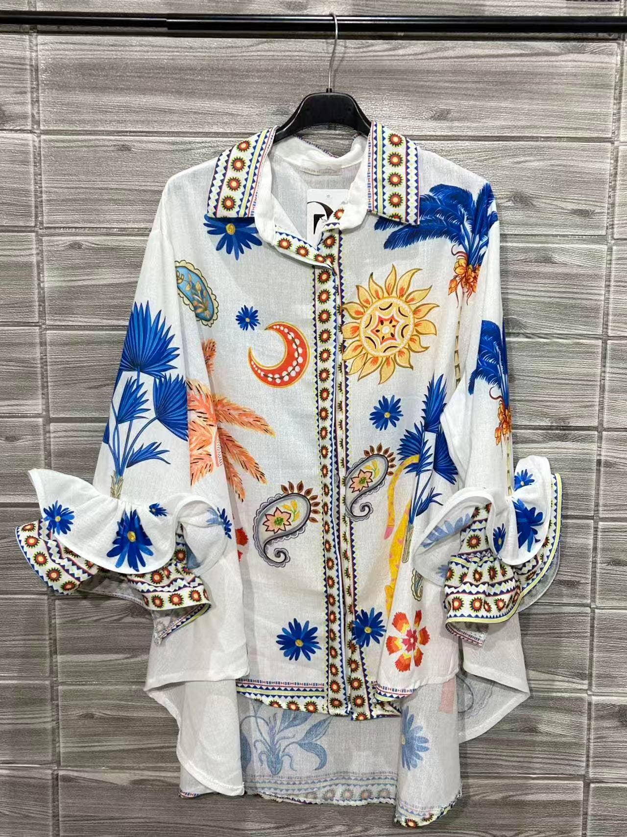 White Printed Sun Shirt