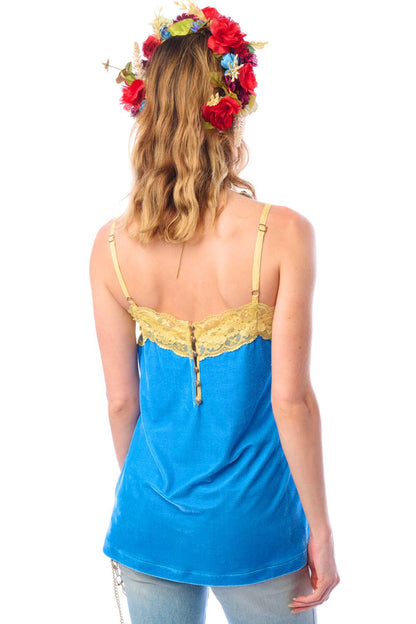 Velvet Dreams Cami-Blue | Cami Top | Sleeveless Tank Top