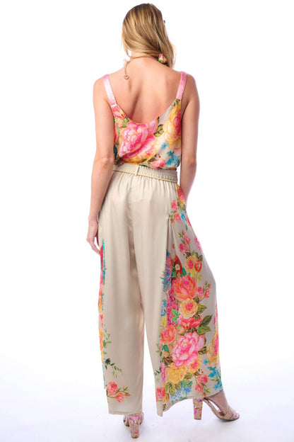 Earth Angels Pants | Wide Leg Pants | Peacock Print Pants
