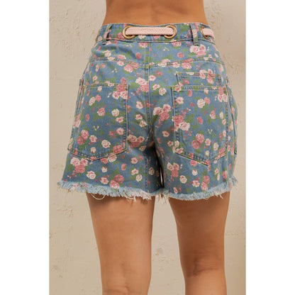 ROSE GARDEN DENIM SHORTS