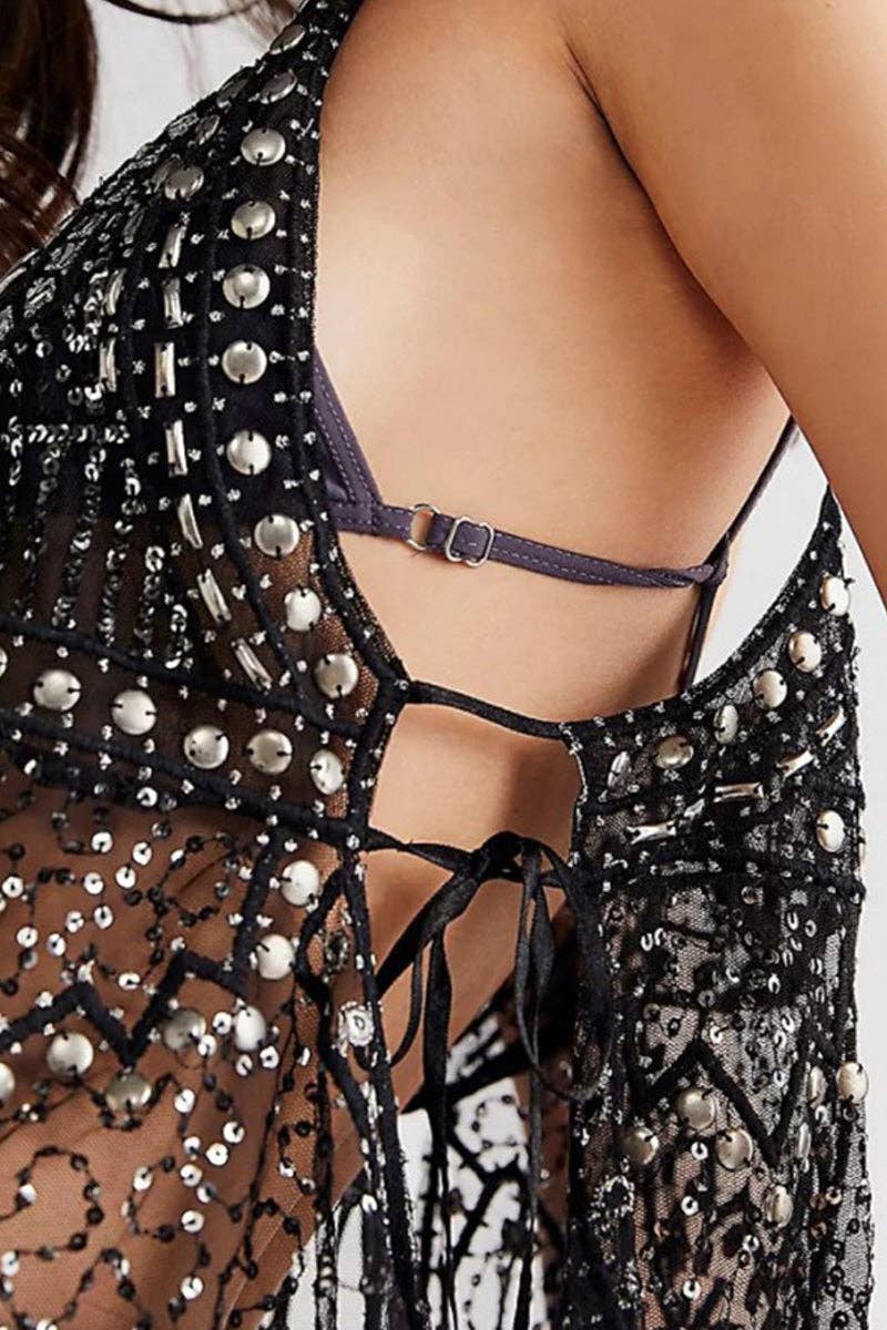Sequin Embellished Camisole Top