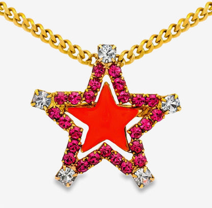 SWEET STAR NECKLACE IN ORANGE