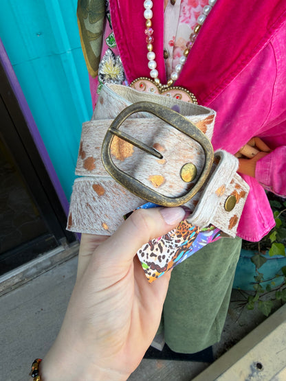 Always Misbehavin' Cowhide Belt