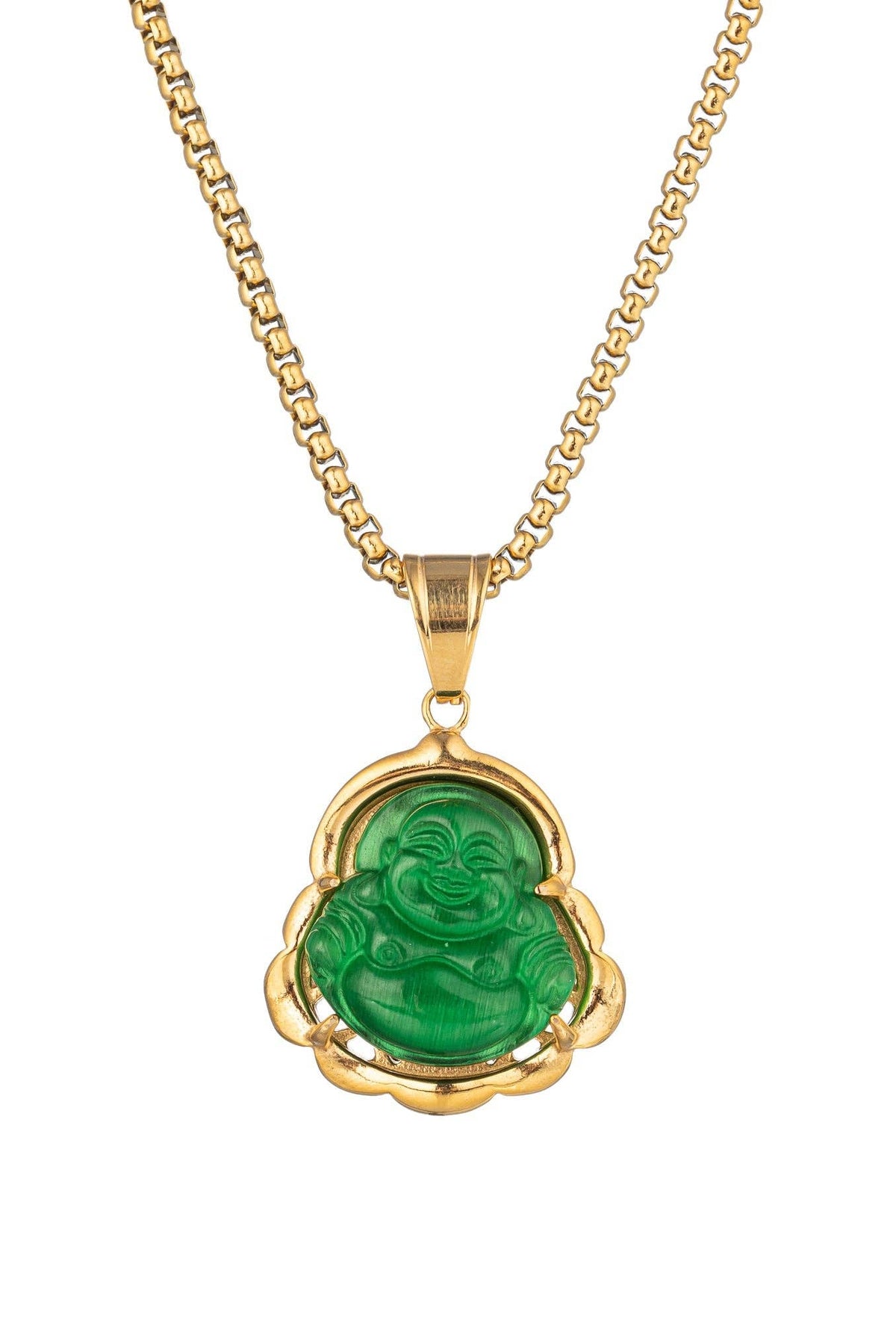 Green Buddha Necklace