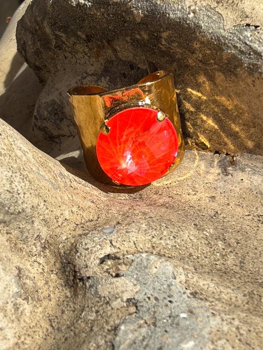 WETSTONE: Electric Orange Toadie Ring