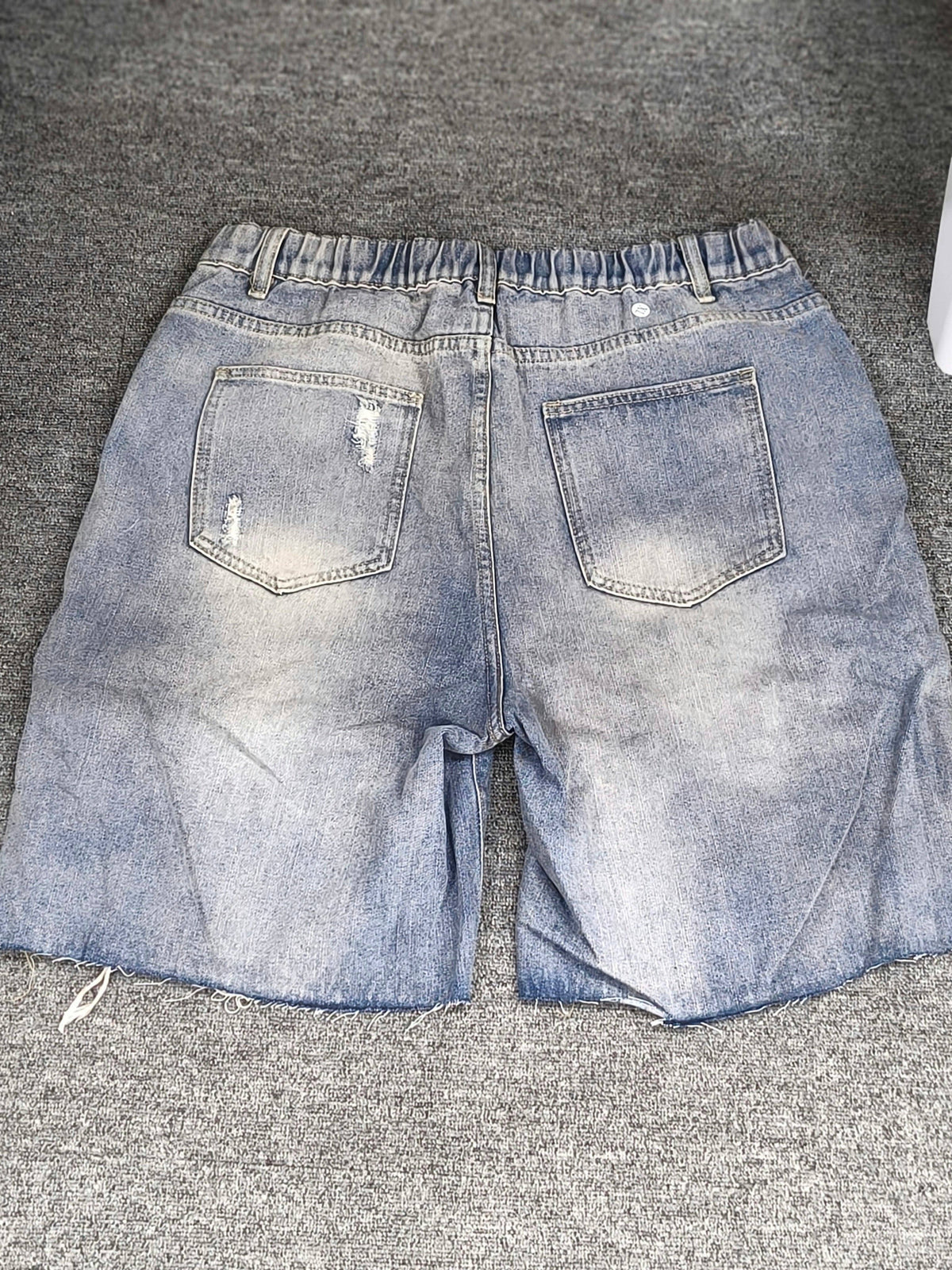 Floral Lace Embellished Denim Shorts