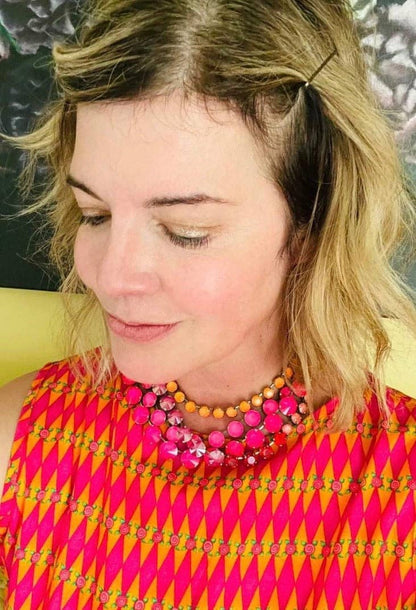 Oakland Antique Gold Neon Necklace