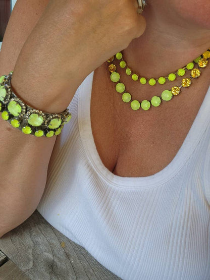 Oakland Antique Gold Neon Necklace