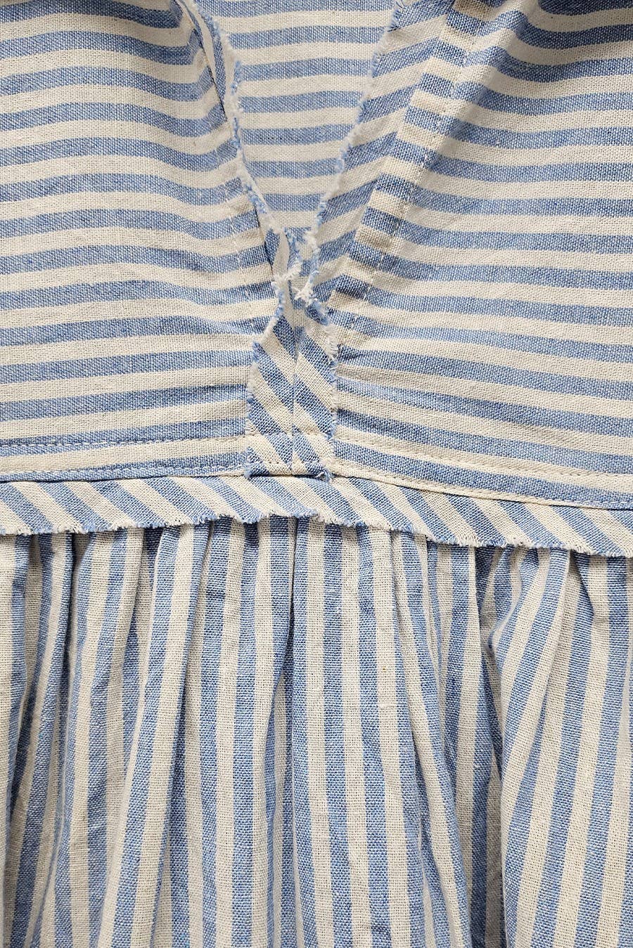 Striped Bubble Blouse Top