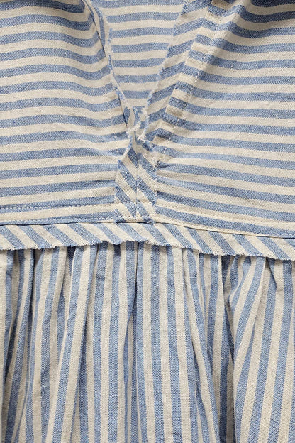 Striped Bubble Blouse Top