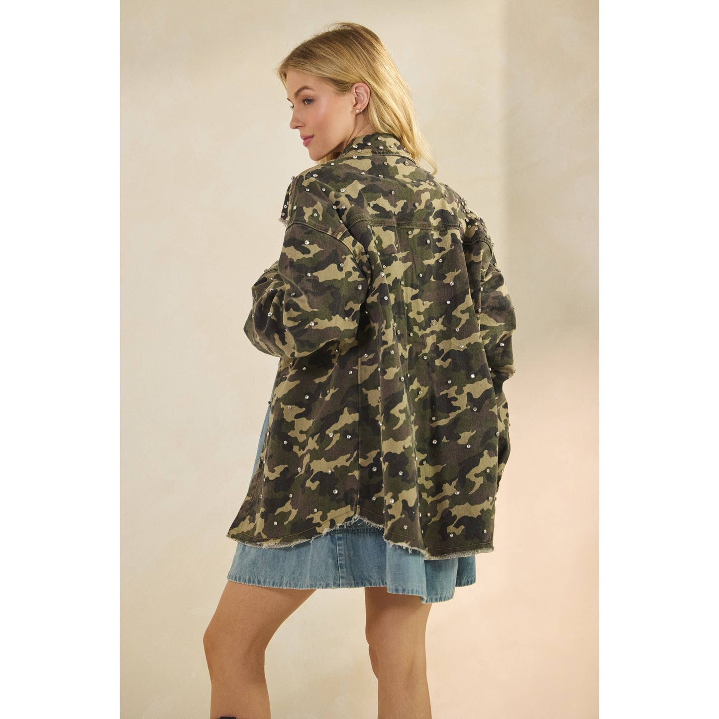 Rhinestone Denim Jacket