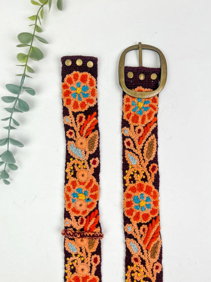 Dahlia Wide Embroidered Belt