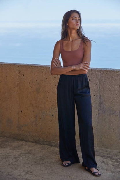 Seamless Ribbed Double Layered Square Bodysuit