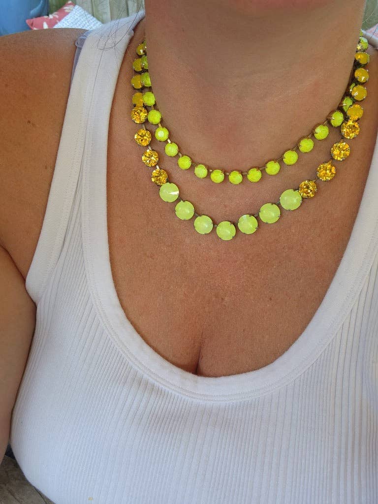 Oakland Antique Gold Neon Necklace