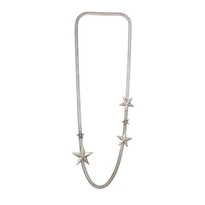 SILVER OKLAHOMA CITY STARS NECKLACE