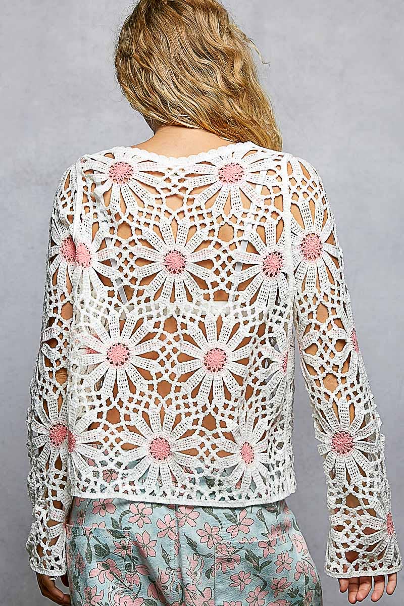Daisy Mae Long Sleeve Crochet Top
