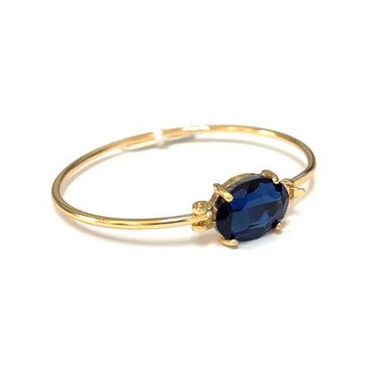 High Quality Glass Crystal Oval Stone Cuff Metal Bangle