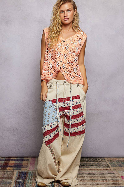 American Flag Patch Pants