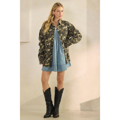 Rhinestone Denim Jacket