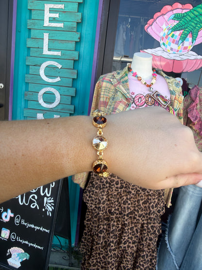 WETSTONE: Mocha Crystal Medieval Bracelet