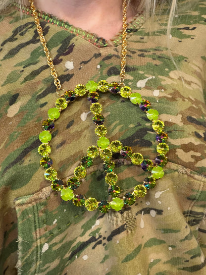 WETSTONE: LILYPAD LAGOON Peace Sign Necklace
