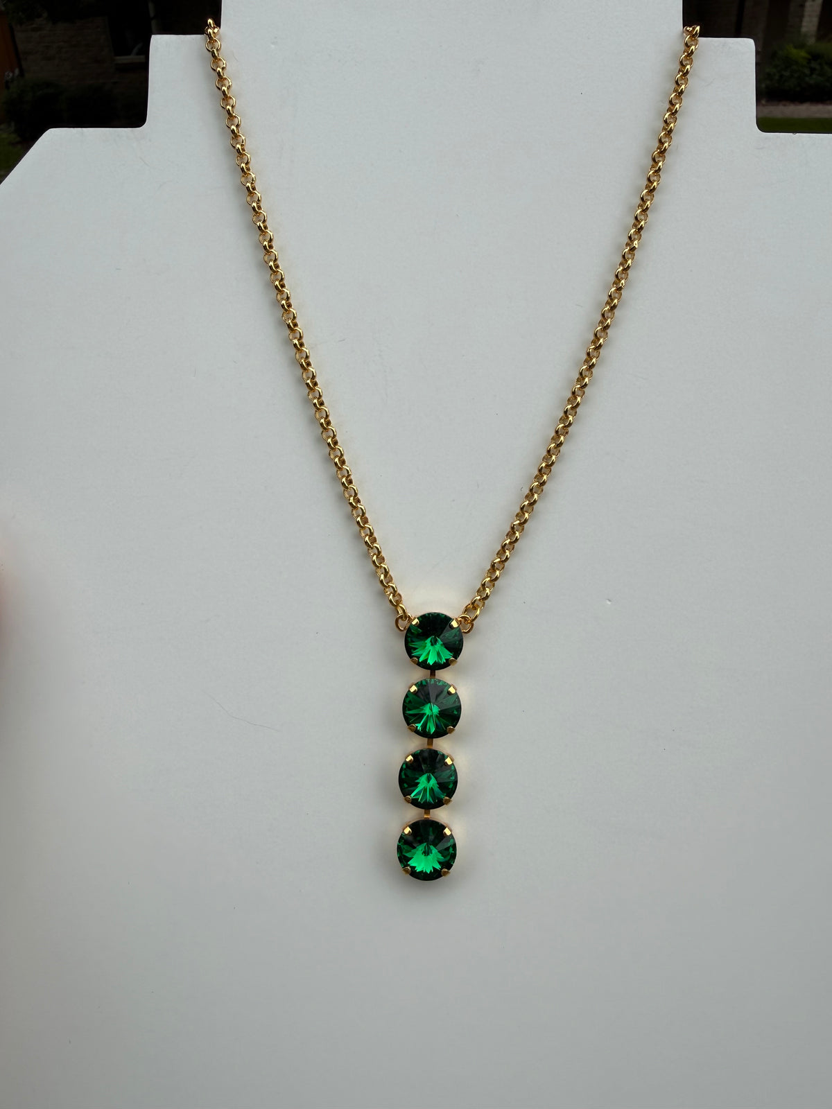 WETSTONE: Emerald Noir Drop Necklace