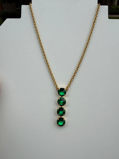 WETSTONE: Emerald Noir Drop Necklace
