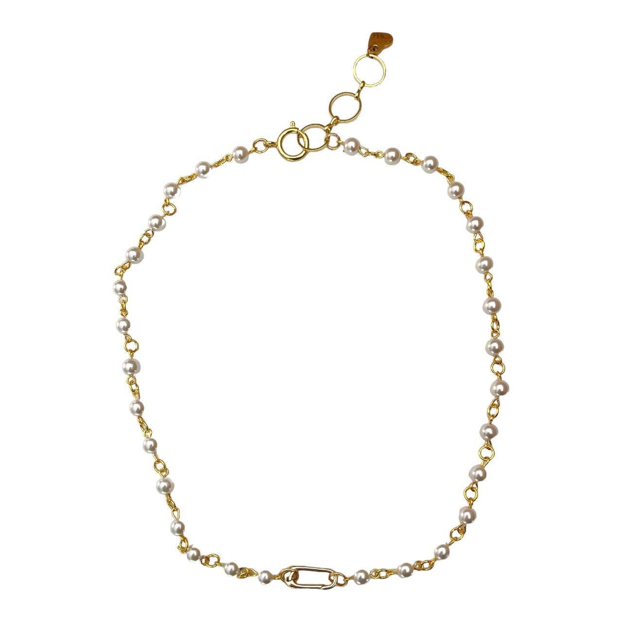 Charm Holder Necklace Base - Faux Pearl 6mm