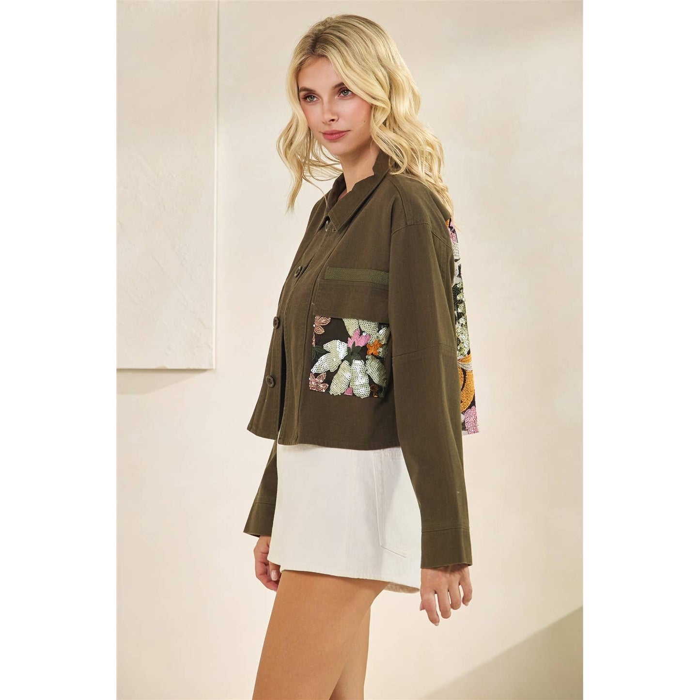 Sequins Contrast Jacket