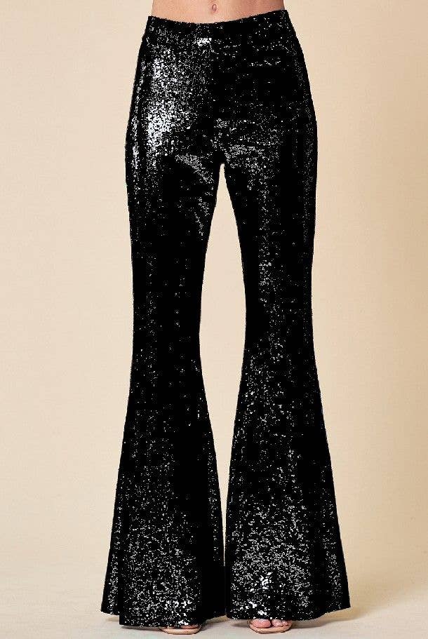 BLACK SEQUINS PANTS