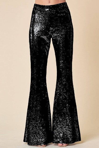 BLACK SEQUINS PANTS