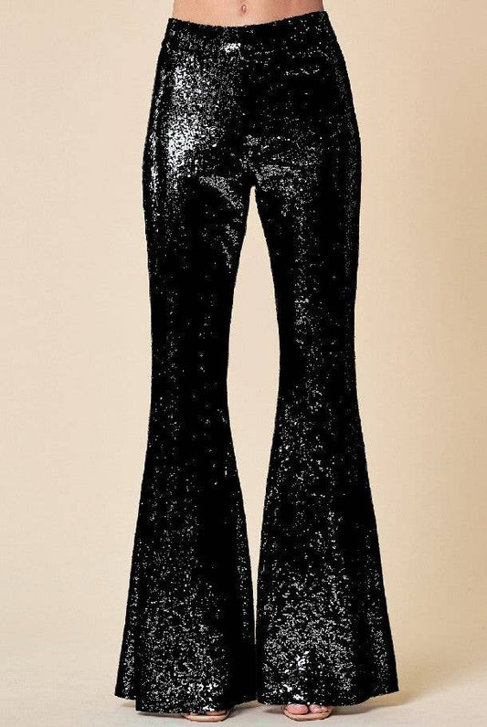 BLACK SEQUINS PANTS