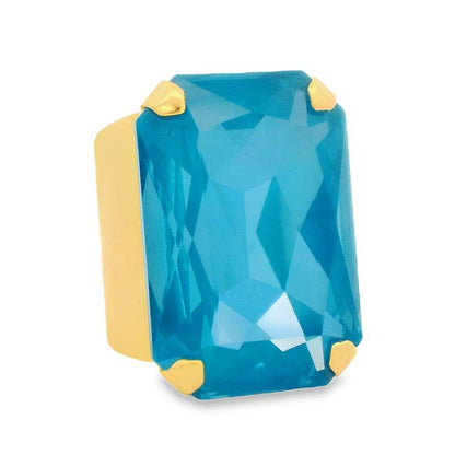 Mini Soleil Ring in Teal Ignite