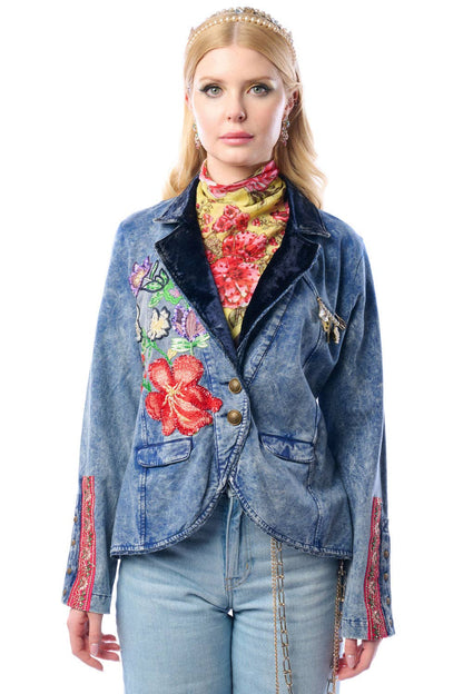 Colonel Jacket-Blue Wash | French Terry Jacket | Blazer