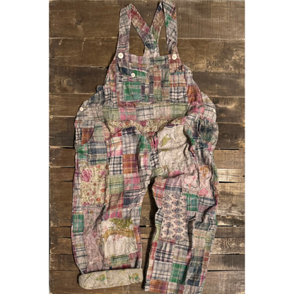 Travels Await Overalls - Navy Plaid