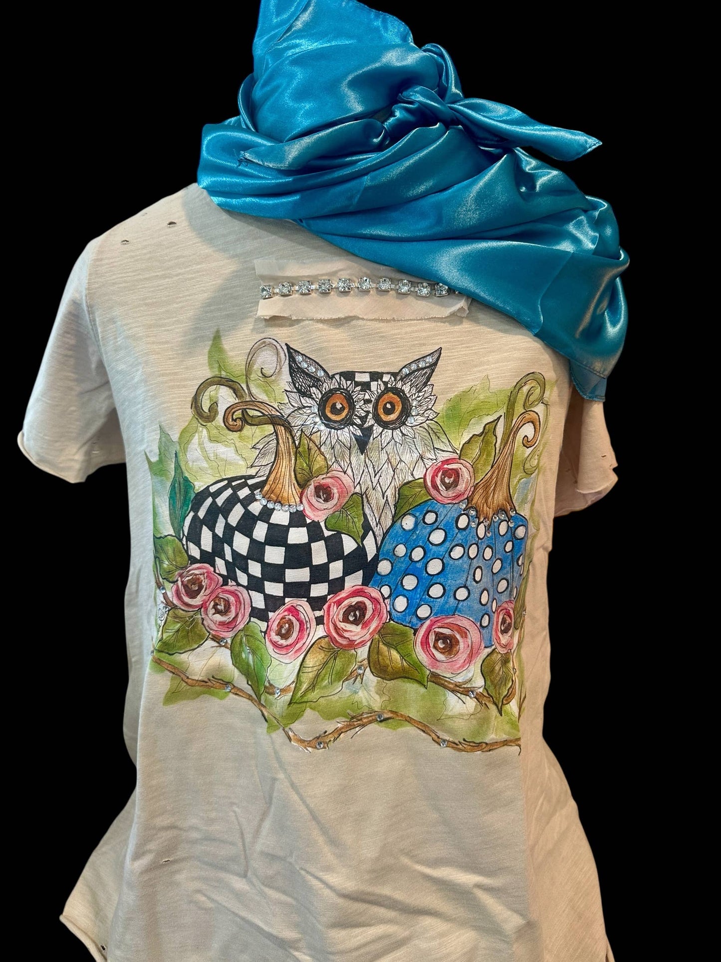 Hoot and Holler Pumpkin Tattered Shirt