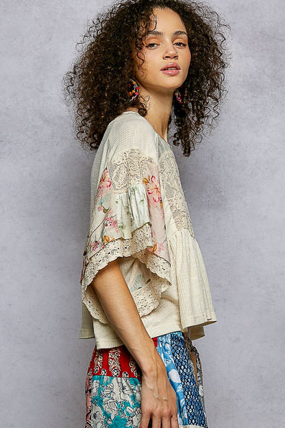 Floral Short Sleeve Top