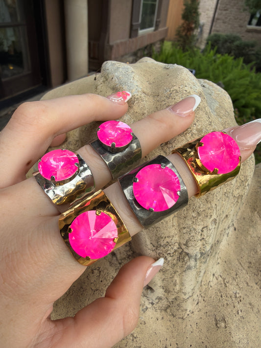 WETSTONE: Electric Pink Toadie Ring