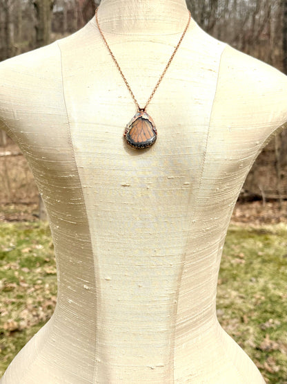 Monarch Butterfly Lower Wing Necklace