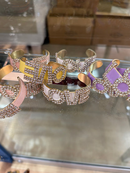Enamel LOVE CUFF