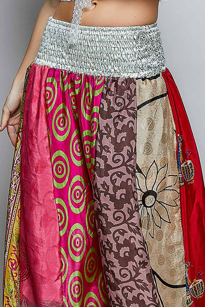 One-of-a-Kind Smocked Waist Printed Wide Leg Pants