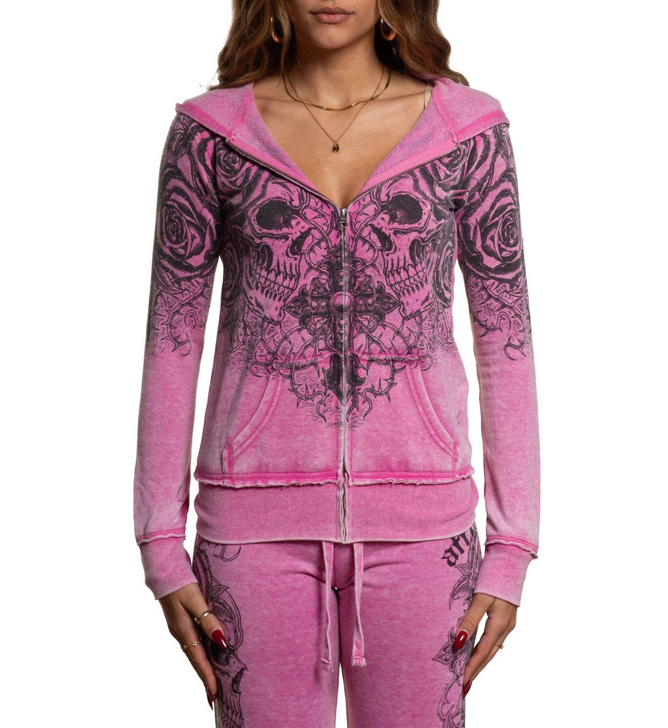 Forgotten Burnout Zip-Up Hoodie