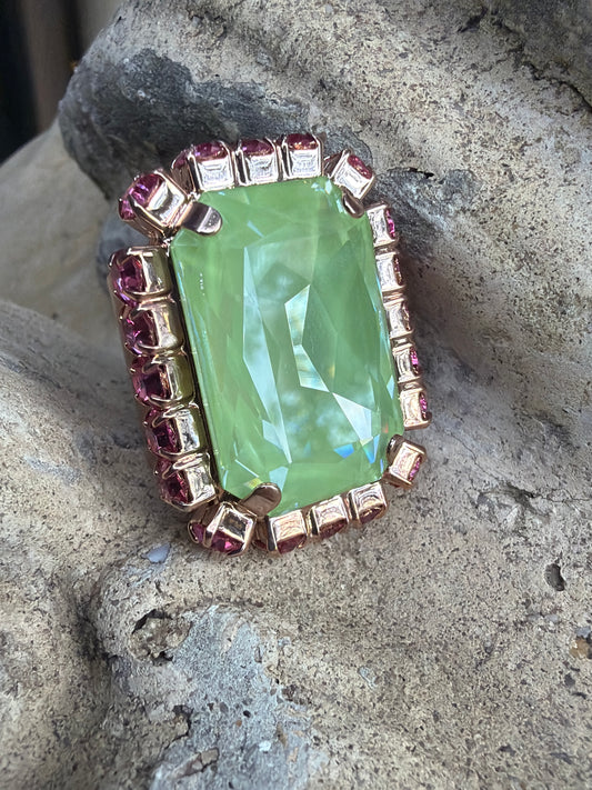 WETSTONE: Dusty Lime Femme Fatale Ring