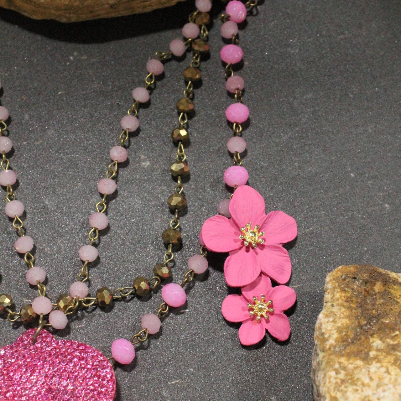 Power In The Flower Pinkie Layered Necklace