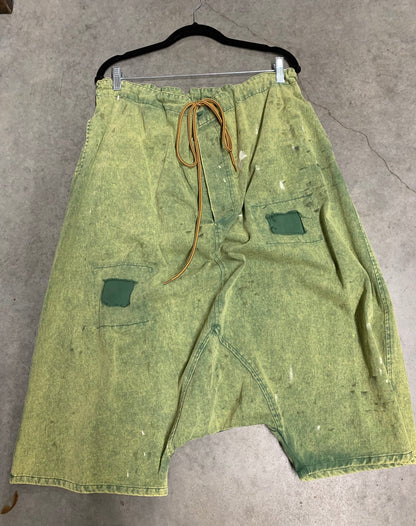 PRE-ORDER Olive Green Denim Harem Pants