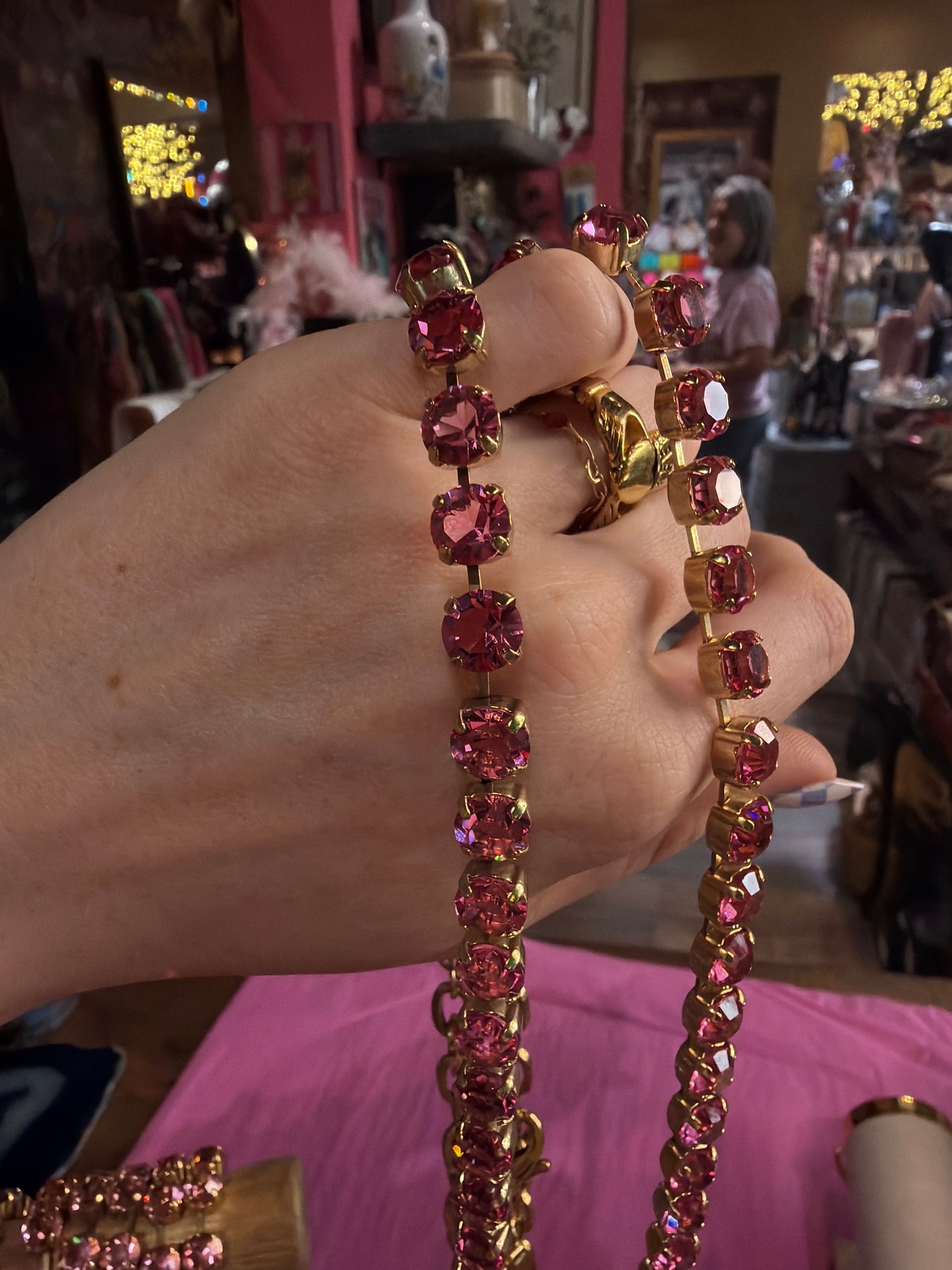Oakland Necklace in Fairy Dust/ Unfoiled Rose