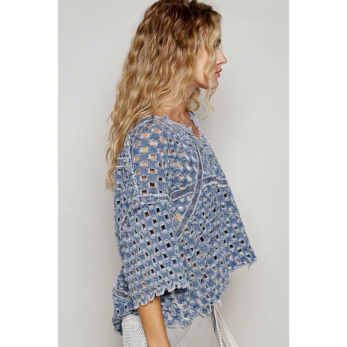 Vintage washed short sleeve front pocket top
