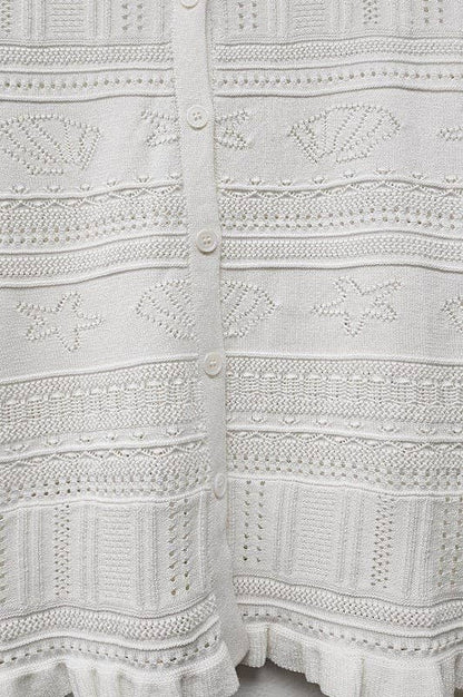 Pointelle Knit Cardigan