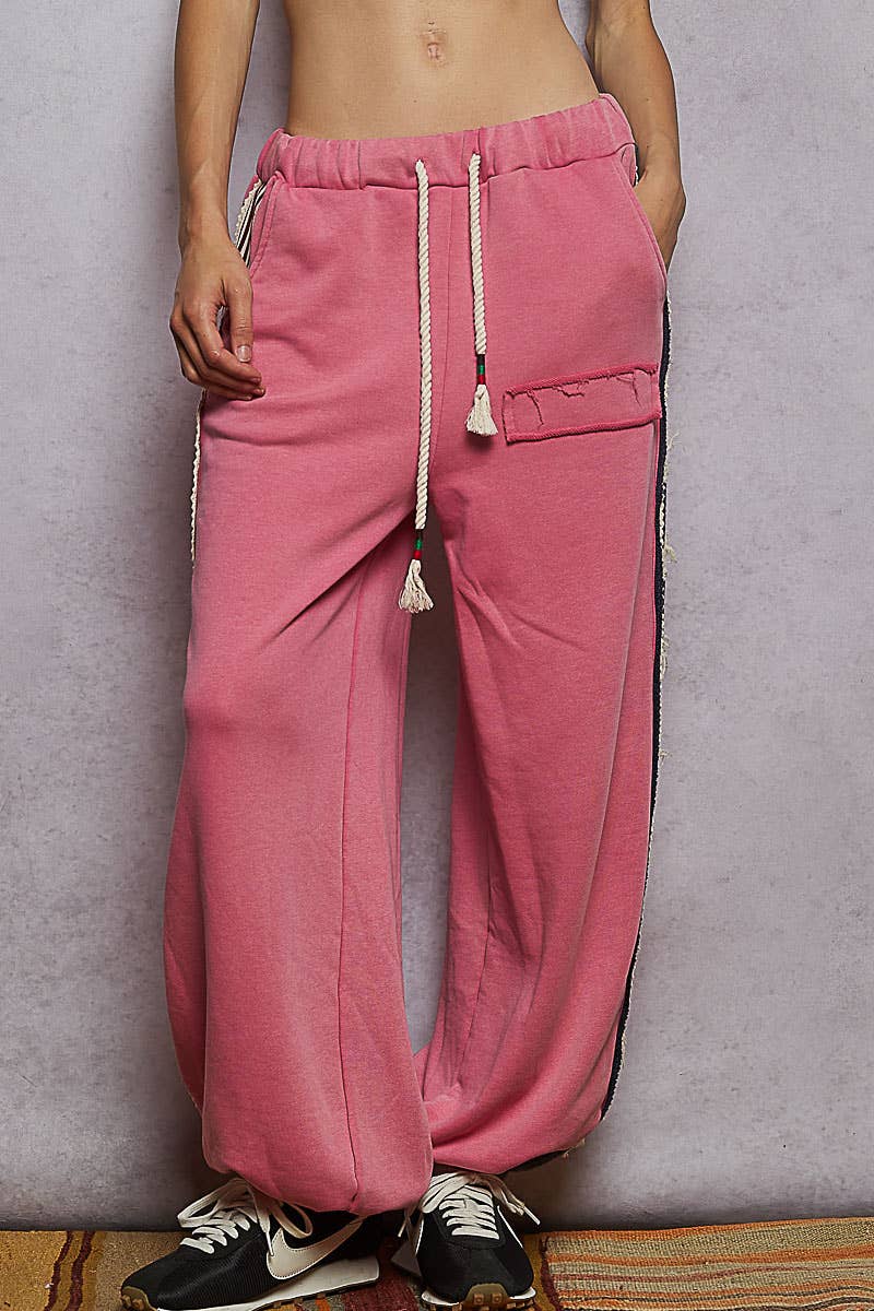 French Terry Star Patch Knit Joggers