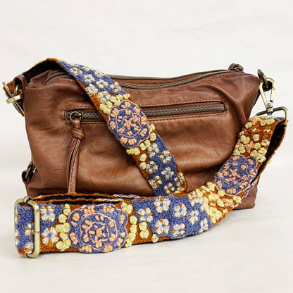 Blue Skies Floral Embroidered Adjustable Bag/Camera Strap